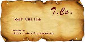 Topf Csilla névjegykártya