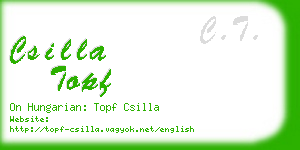 csilla topf business card